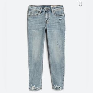 Boyfriend distressed crop jeans